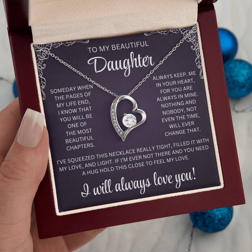 To My Beautiful Daughter Message Card