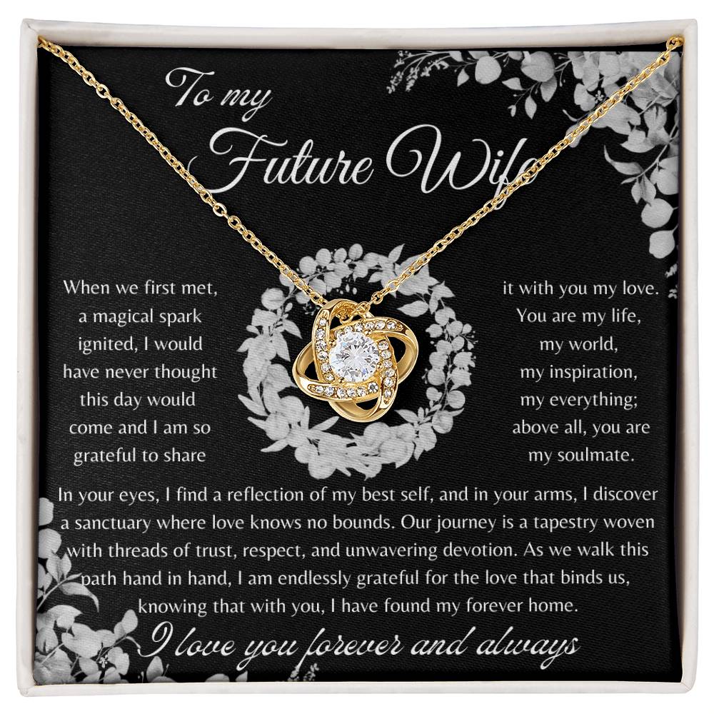 To My Future Wife | Love Knot Necklace | Message Card To Future Wife