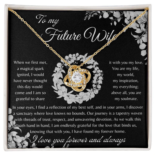 To My Future Wife | Love Knot Necklace | Message Card To Future Wife