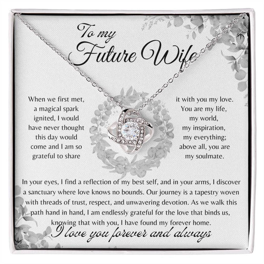 To My Future Wife | Love Knot Necklace | Message Card To Future Wife