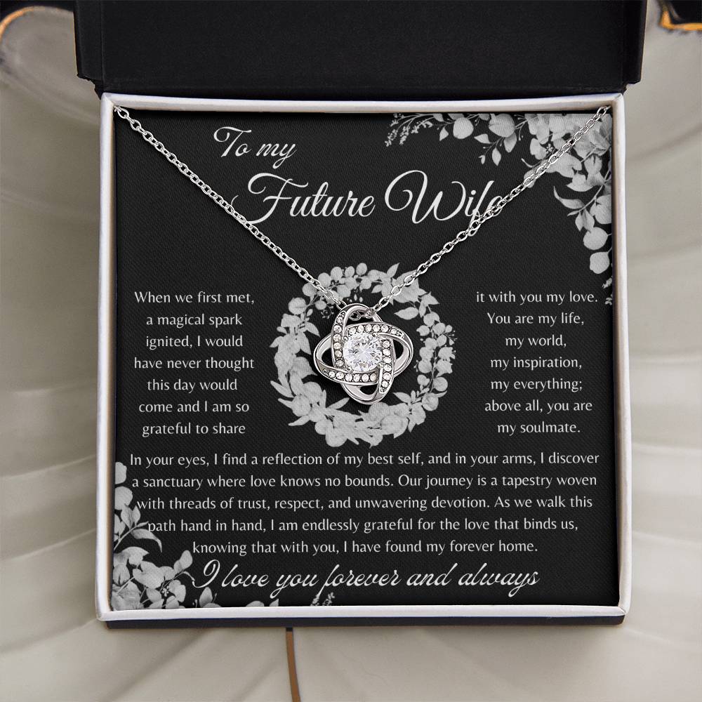 To My Future Wife | Love Knot Necklace | Message Card To Future Wife