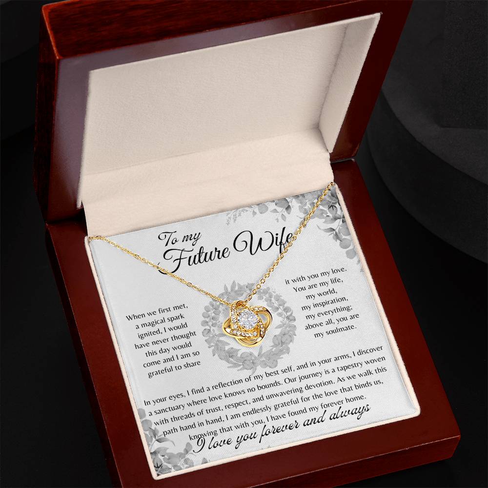 To My Future Wife | Love Knot Necklace | Message Card To Future Wife