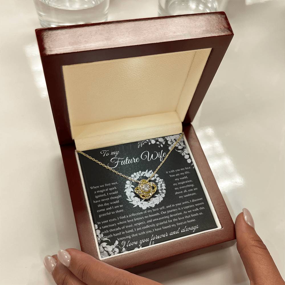 To My Future Wife | Love Knot Necklace | Message Card To Future Wife