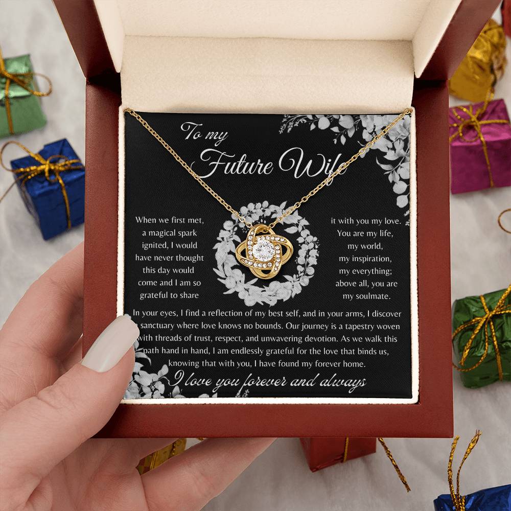 To My Future Wife | Love Knot Necklace | Message Card To Future Wife