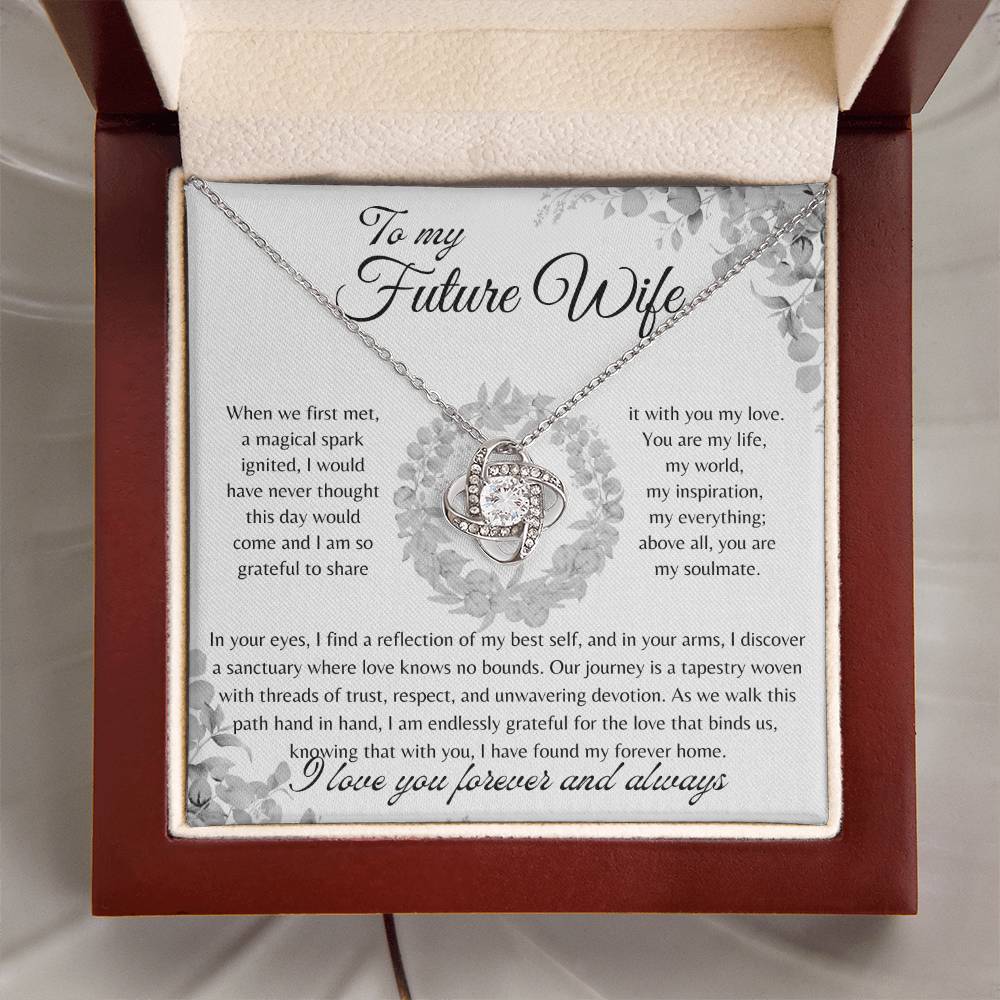 To My Future Wife | Love Knot Necklace | Message Card To Future Wife