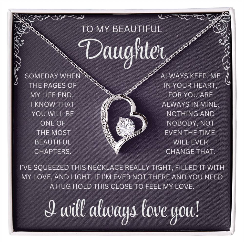 To My Beautiful Daughter Message Card