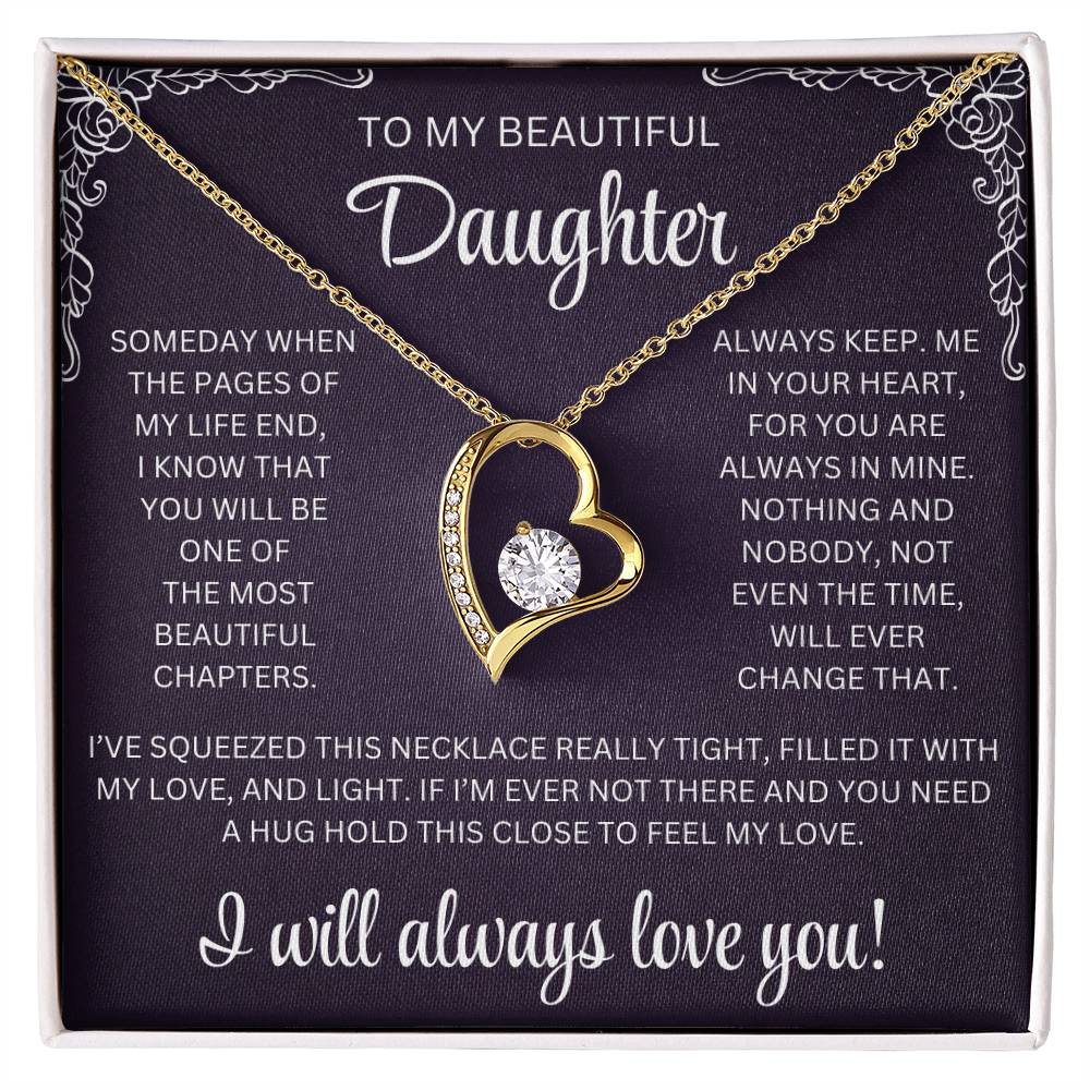 To My Beautiful Daughter Message Card